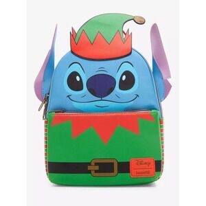 Loungefly Disney Lilo and Stitch Christmas Elf Stitch Mini‎ Backpack